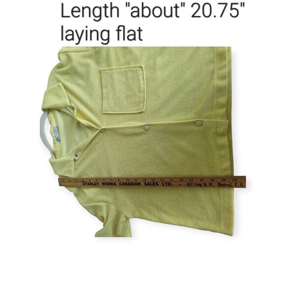 Zara French Terry Oversized Yellow Shirt Size M - Picture 7 of 8